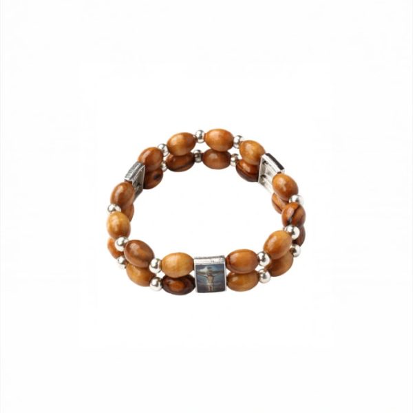Olive Wood Bracelet_Double with Icons