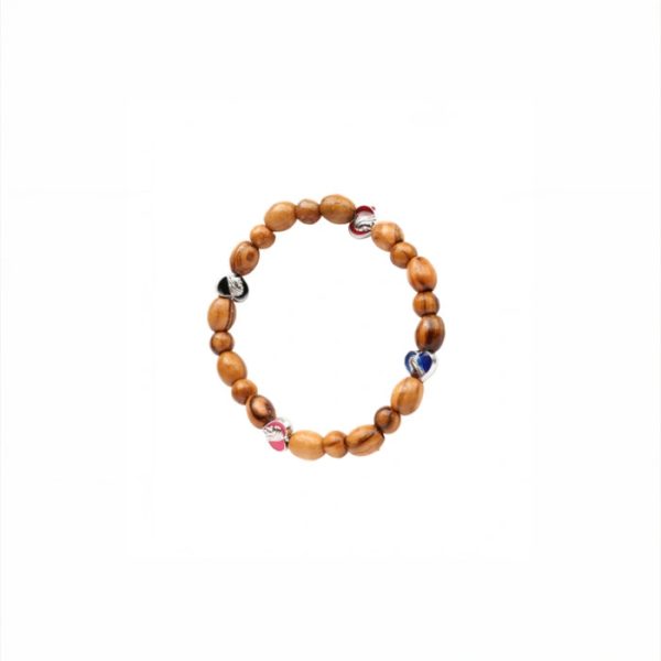 Olive Wood Bracelet_ 4 colours Hearts