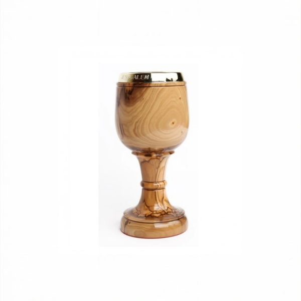 Olive Wood Chalice Cup_ Plain Communion Cup