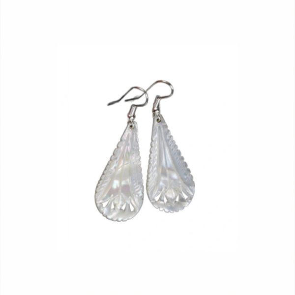 Earring_ Sterling Silver Mother of Pearl Teardrop