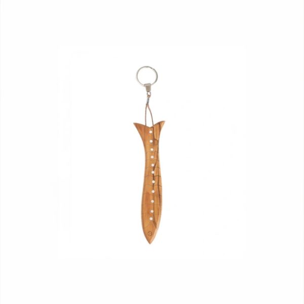 Olive Wood Kehychain_ Ichthys
