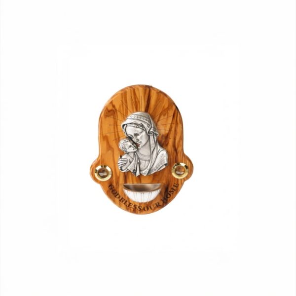 Olive Wood_Virgin Mary and Baby Jesus Plaque