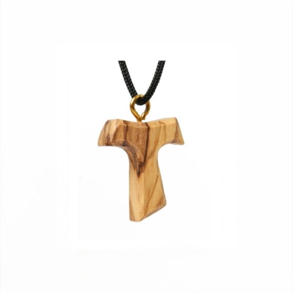 Olive Wood Pendant_ Tau Cross