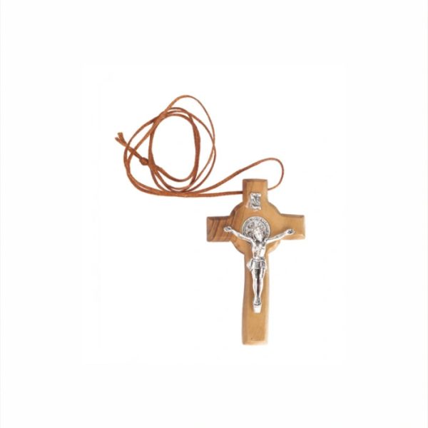 Olive Wood Pendant_ St. Benedict Cross