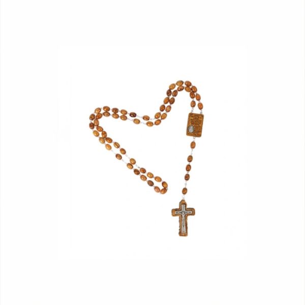 Olive Wood Rosary_ Hail Mary Prayer Centerpiece
