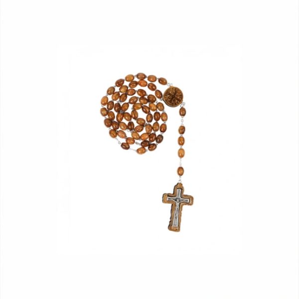 Olive Wood Rosary_ St. Benedict